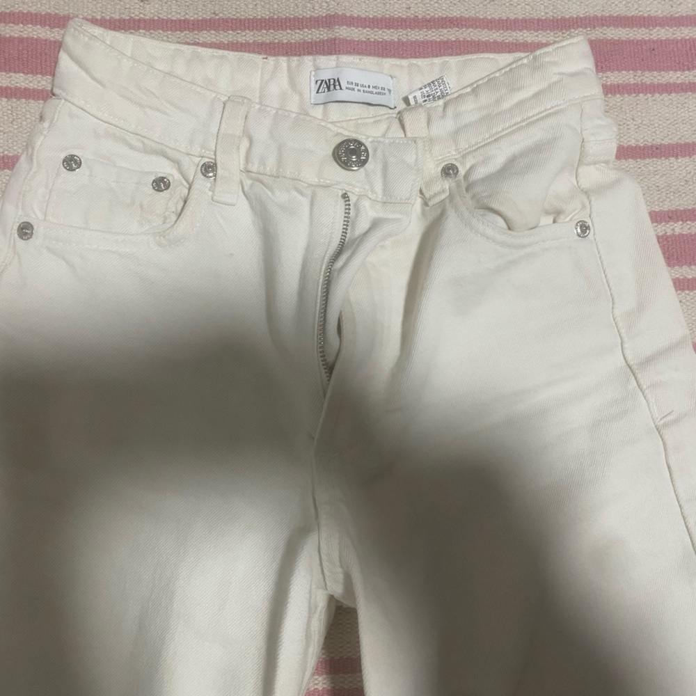 zara wide leg cream/off white jeans